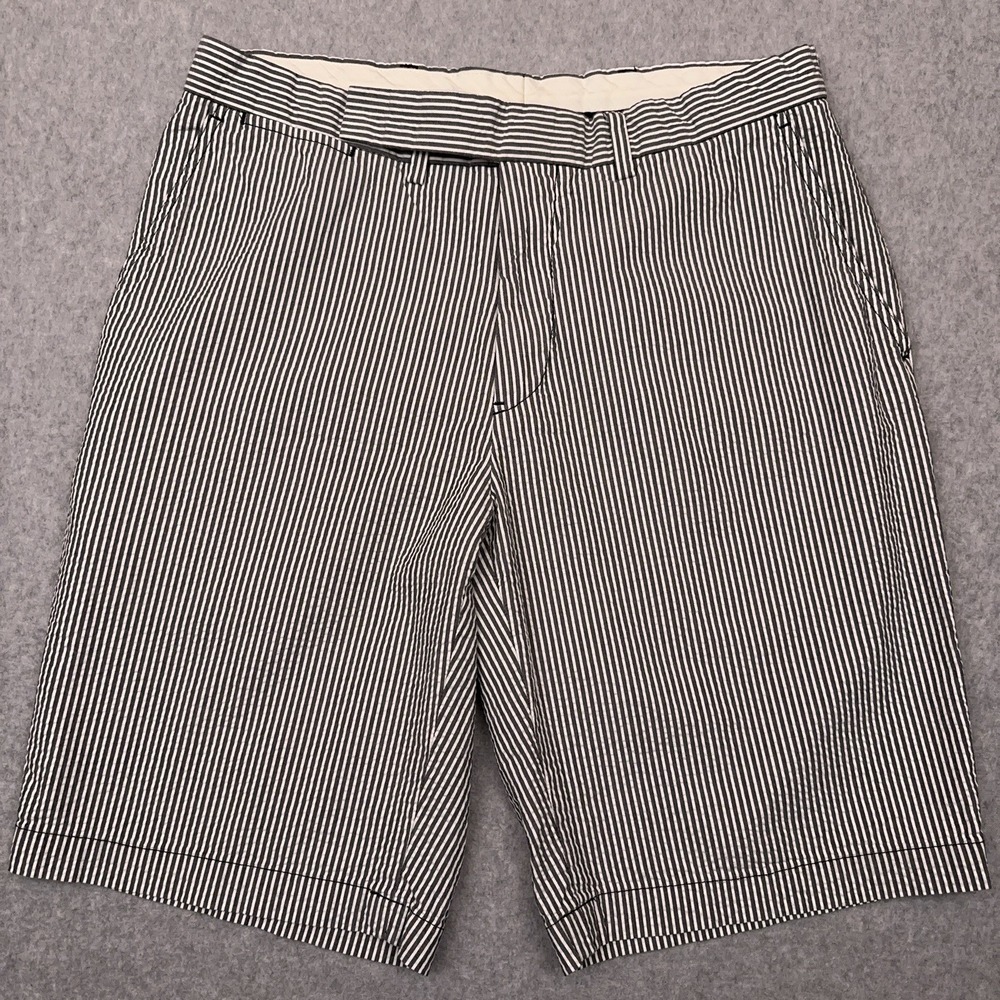 Vintage Polo Ralph Lauren Bradbury Fit Seersucker Shorts Men's 33 Striped Preppy